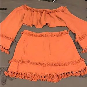 Orange fringe set